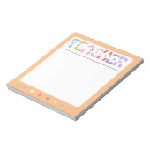 先生のパーソナライズされた評価カラフル名 ノートパッド (回転)