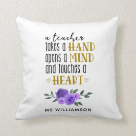 先生のパーソナライズされた金ゴールド謝礼 クッション