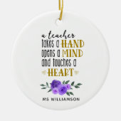 先生のパーソナライズされた金ゴールド謝礼 セラミックオーナメント (正面)