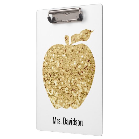 先生のパーソナライズな金ゴールドAppleの机から クリップボード (左)