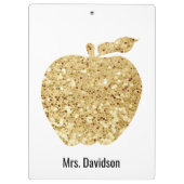 先生のパーソナライズな金ゴールドAppleの机から クリップボード (裏面)