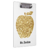 先生のパーソナライズな金ゴールドAppleの机から クリップボード (右)