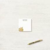 先生のパーソナライズな金ゴールドAppleの机から ポストイット (デスク上)