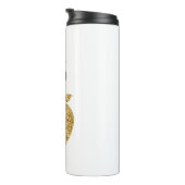 先生のフェイクなスパンコールの金ゴールドのAppleのパーソナライズな魅力 タンブラー (回転右)