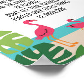 先生のフラミンゴ教えのように熱帯の教室 ポスター (角)