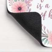 先生のフローラハートのグロー マウスパッド (コーナー)