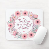 先生のフローラハートのグロー マウスパッド (マウス)