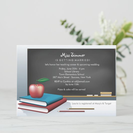 先生のブライダルシャワーの招待状 招待状 (スタンド正面)