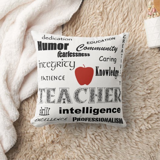 先生のプライドの文字デザイン赤いApple クッション (ブランケット)