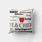 先生のプライドの文字デザイン赤いApple クッション (裏面)