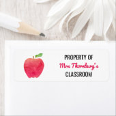 先生のプロパティ教室の水彩赤りんご ラベル (インサイチュ)