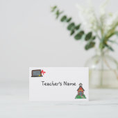 先生のプロフィールカードテンプレート 名刺 (スタンド正面)