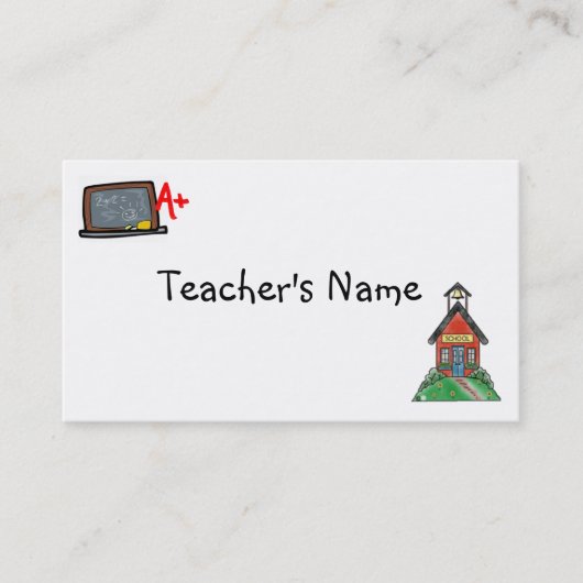 先生のプロフィールカードテンプレート 名刺 (正面)