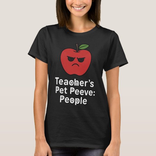 先生のペットPeeve People Tシャツ – おもしろい Apple (正面)