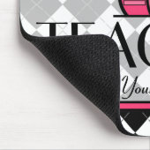 先生のマウスパッド-白黒アーガイル マウスパッド (コーナー)