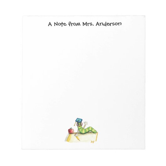 先生のメモパッドからのノート ノートパッド (正面)