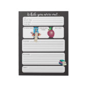 先生のメモ帳から出ている間の型枠の置き換え ノートパッド (回転)