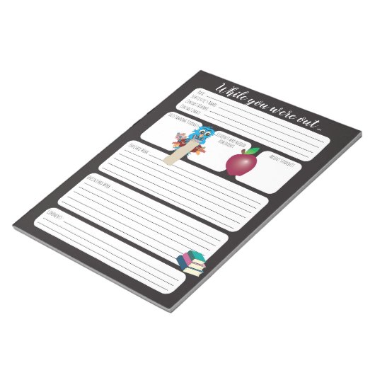 先生のメモ帳から出ている間の型枠の置き換え ノートパッド (アングル)