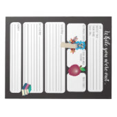 先生のメモ帳から出ている間の型枠の置き換え ノートパッド (正面)