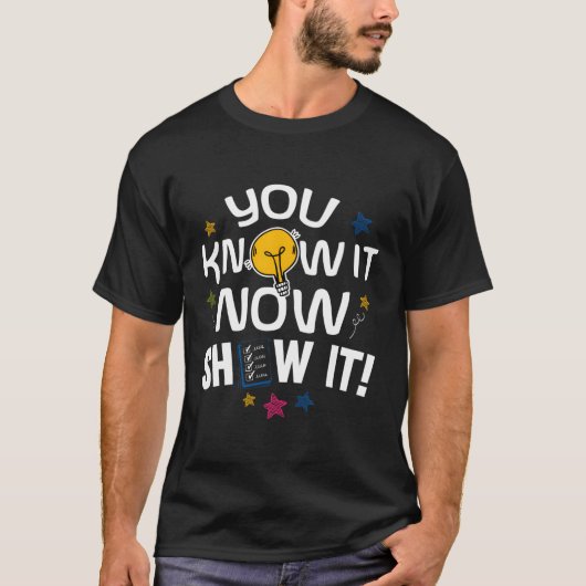 先生のモチベーション・テスト日テスト Tシャツ (正面)
