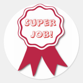 先生のレッドリボン賞のシール ラウンドシール