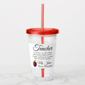 先生のロックスターのカスタム アクリルタンブラー (正面)