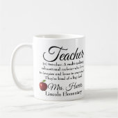 先生のロックスターのカスタム コーヒーマグカップ (左)