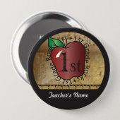 先生のヴィンテージスタイル1年生 缶バッジ (正面&裏面)