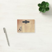 先生の一流のヴィンテージの紙|のパーソナライズなフクロウ ポストイット (オフィス)