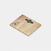 先生の一流のヴィンテージの紙|のパーソナライズなフクロウ ポストイット (アングル)