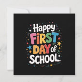 先生の人生ギフト 楽しい学校の初日 招待状 (正面)