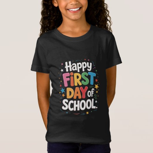 先生の人生ギフト 楽しい学校の初日 Tシャツ (正面)