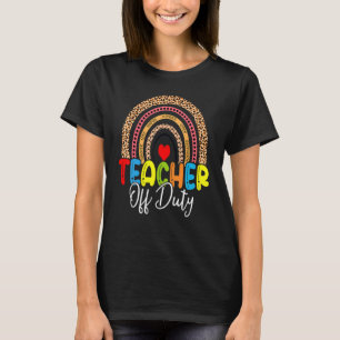 先生の休日の学校の虹の夏 Tシャツ
