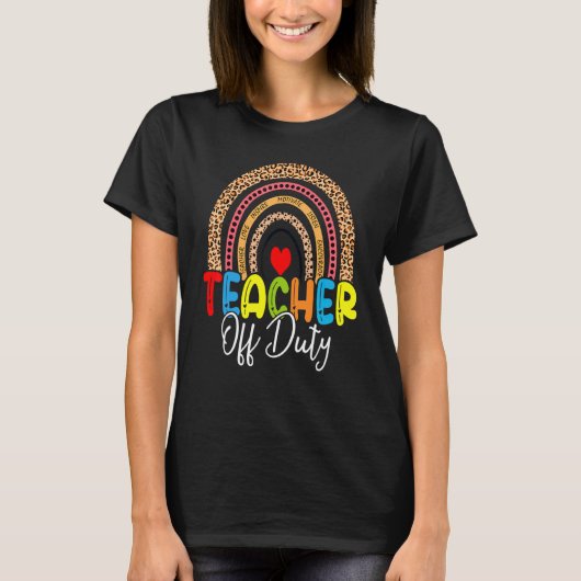 先生の休日の学校の虹の夏 Tシャツ (正面)