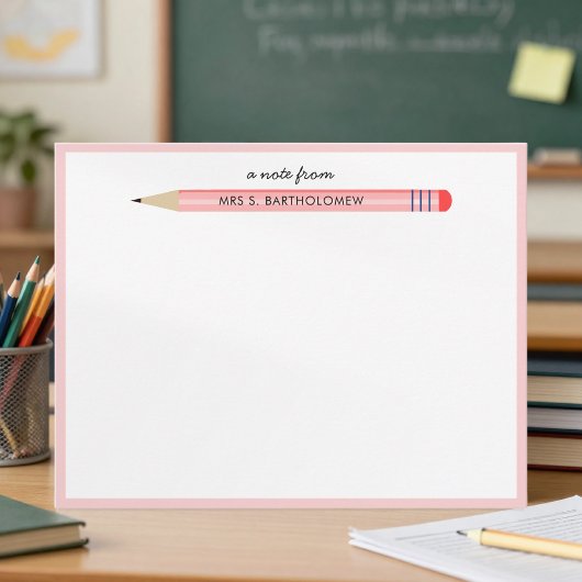 先生の個別イラスト鉛筆 ノートカード