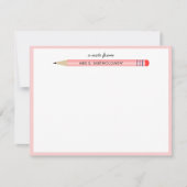 先生の個別イラスト鉛筆 ノートカード (正面)