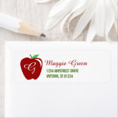 先生の光沢のあるリンゴ ラベル (インサイチュ)