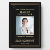 先生の写真金ゴールドパーソナライズ賞 フォトプラーク (正面)