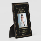 先生の写真金ゴールドパーソナライズ賞 フォトプラーク (側面)