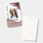 先生の写真ID (従業員または学生のMocco) バッジ (正面&裏面)