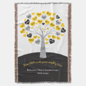 先生の卒業のクラス学生のギフトの記憶 スローブランケット (正面縦)