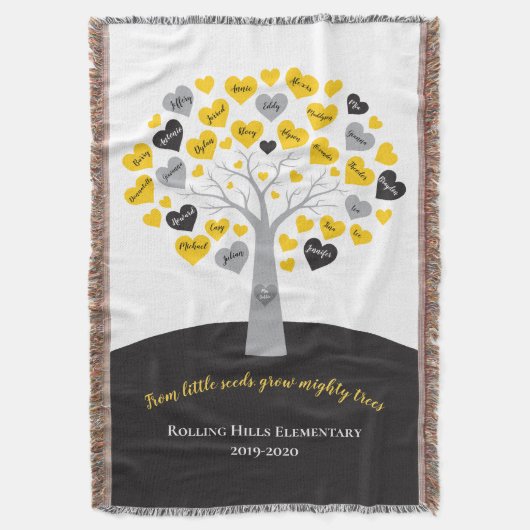 先生の卒業のクラス学生のギフトの記憶 スローブランケット (正面縦)