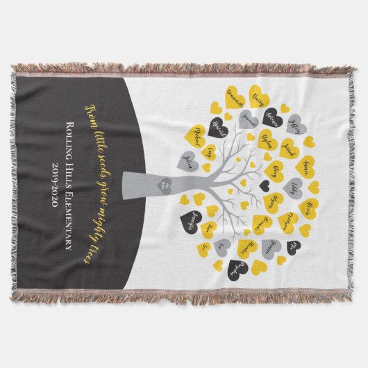 先生の卒業のクラス学生のギフトの記憶 スローブランケット (正面)