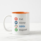 先生の卒業生とエコ擁護者へのグローバルギフト ツートーンマグカップ (左)