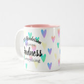 先生の名信じ前はピンク ツートーンマグカップ (正面左)