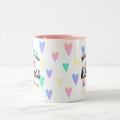 先生の名信じ前はピンク ツートーンマグカップ (中央)