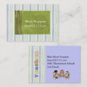 先生の名刺テンプレート 名刺 (正面/裏面)