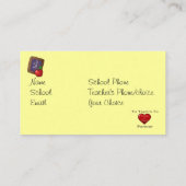 先生の名刺パーソナライズされたテンプレート 名刺 (裏面)