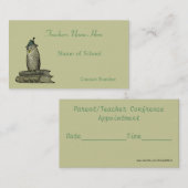 先生の名刺 予約カード (正面/裏面)