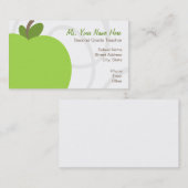 先生の名刺-特大緑のApple 名刺 (正面/裏面)